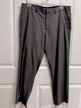 Kenneth Cole Reaction Dark Gray Flat Front Dress Pants Size 38